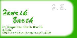 henrik barth business card